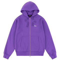Dime Cursive Zip Hoodie Dark Purple SWEATERS Canada
