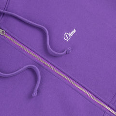 Dime Cursive Zip Hoodie Dark Purple SWEATERS Canada