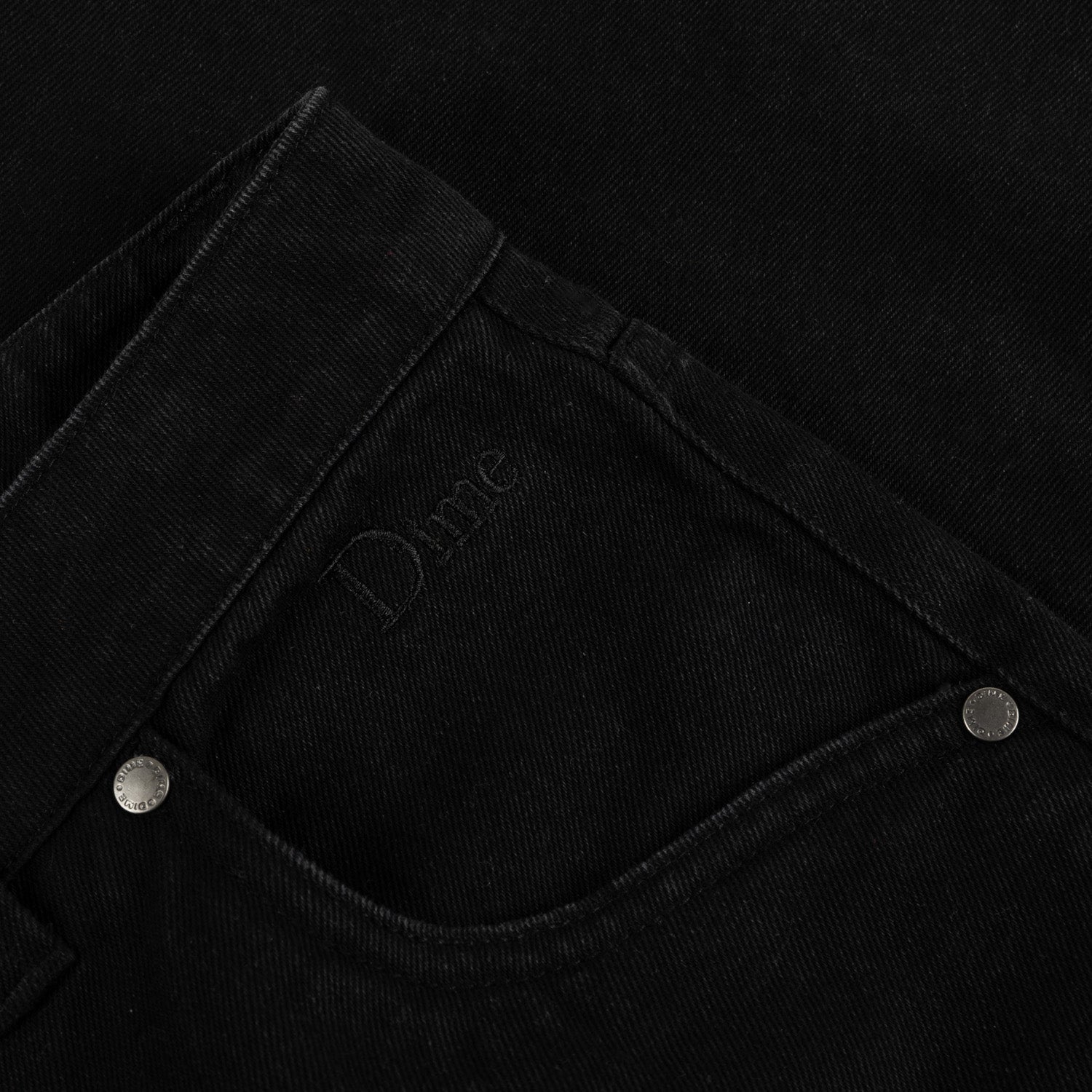 Dime Men Classic Baggy Denim Pants Black - BOTTOMS - Canada