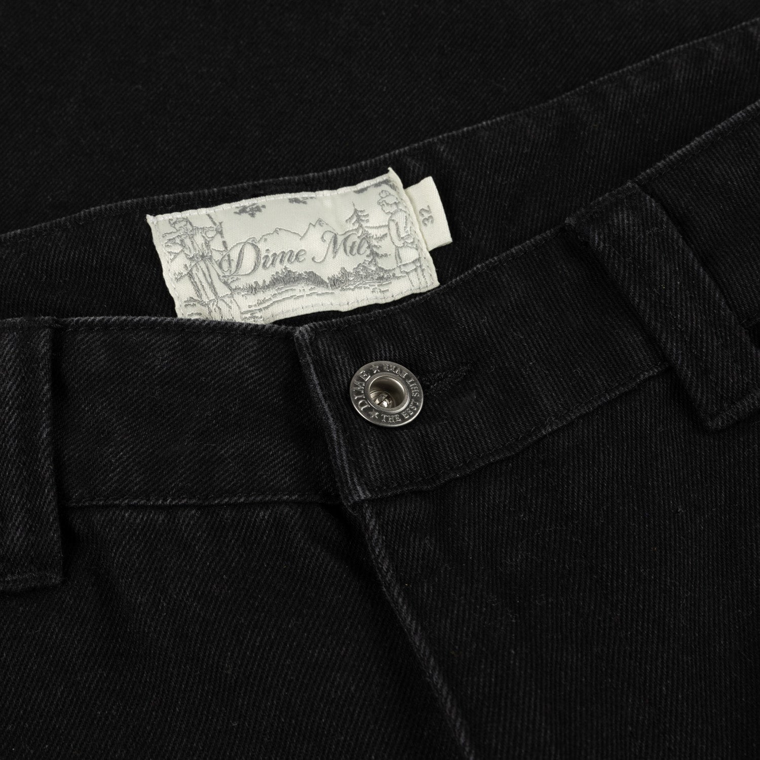Dime Men Classic Baggy Denim Pants Black - BOTTOMS - Canada
