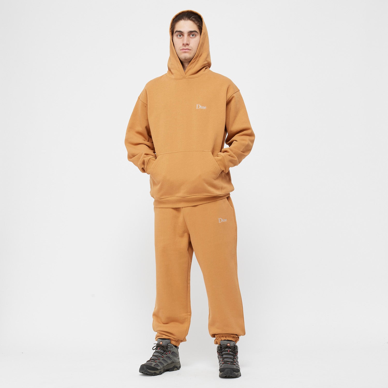 Dime Men Classic Small Logo Hoodie Almond - SWEATERS - Canada