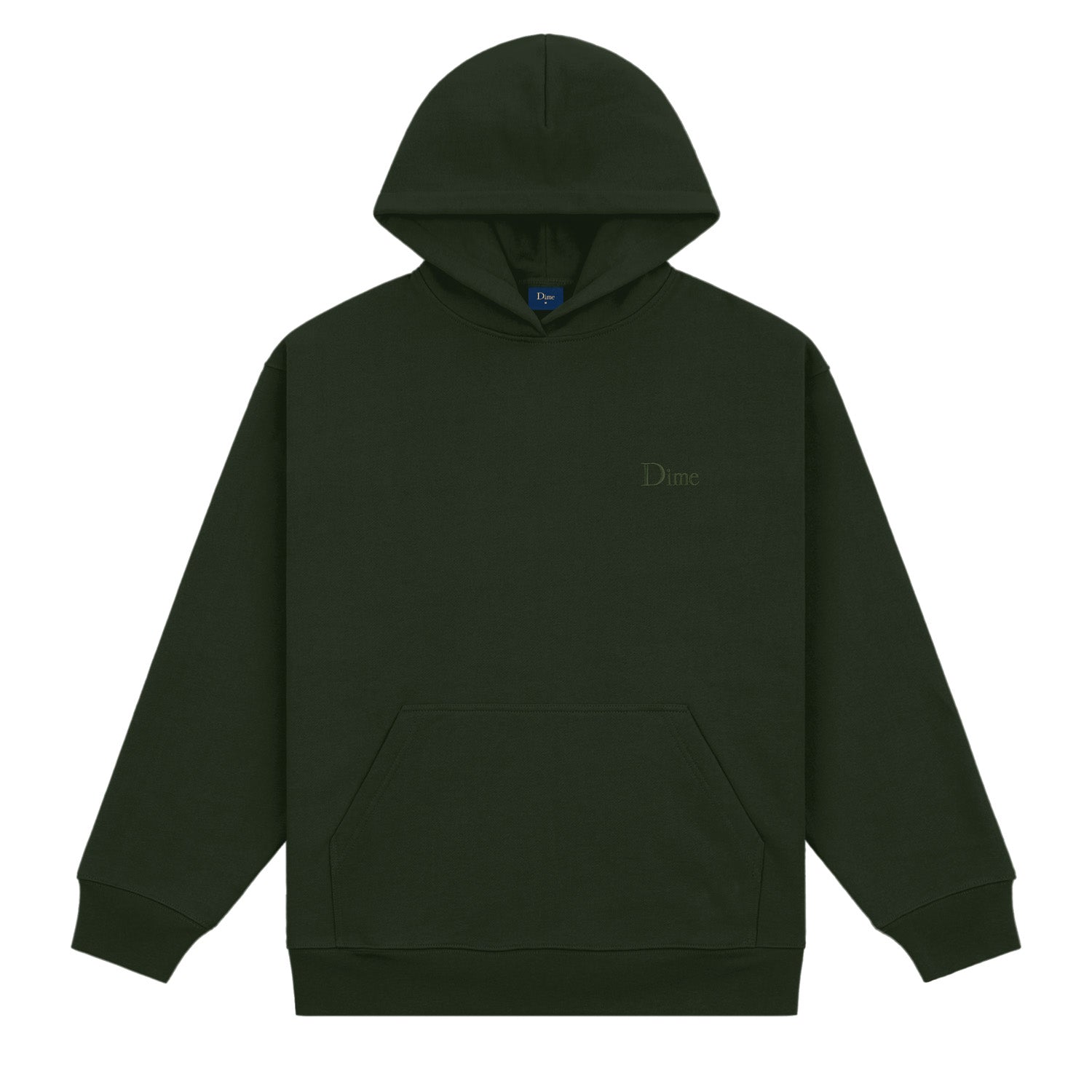 Dime Men Classic Small Logo Hoodie Forest Green - SWEATERS - Canada