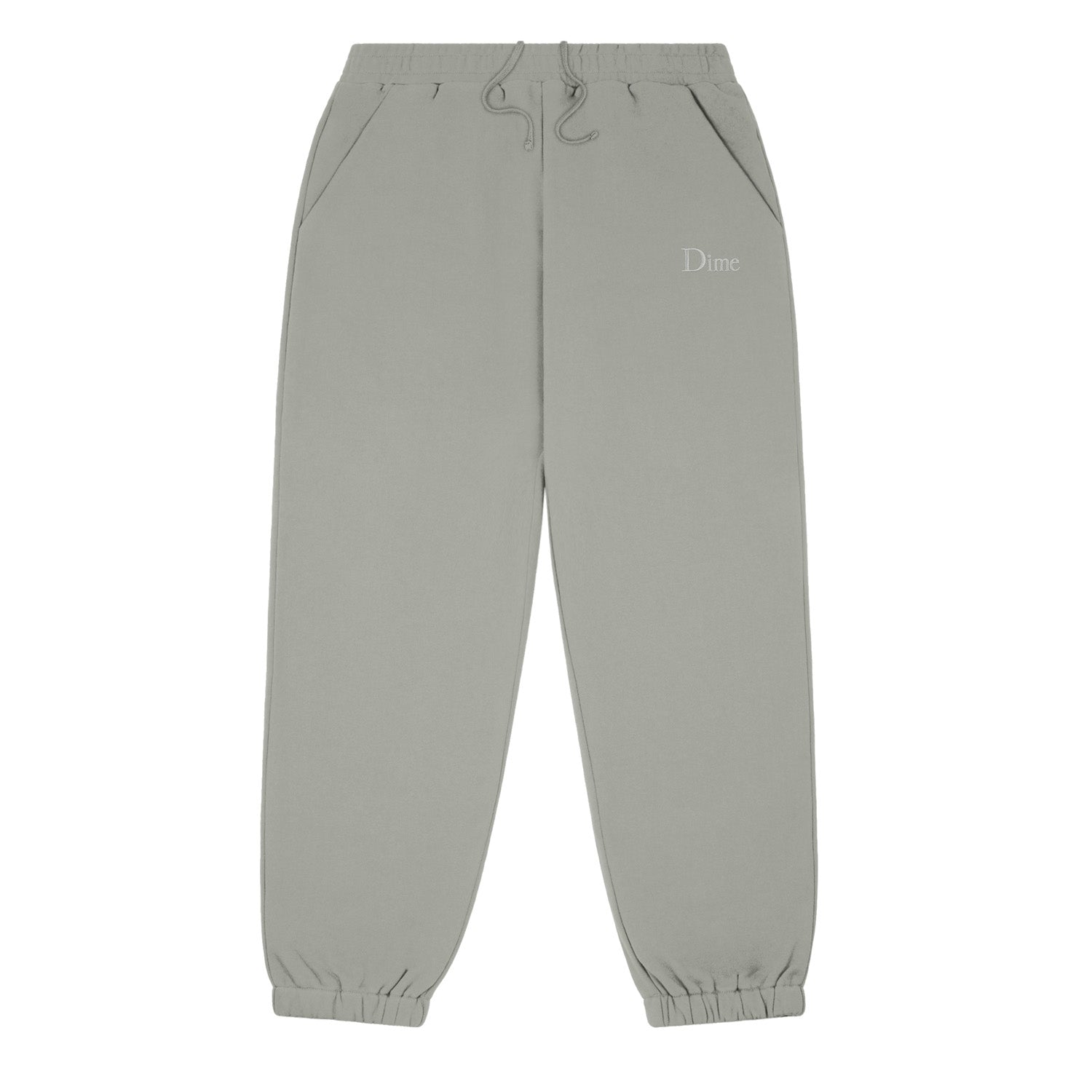 Dime Men Classic Small Logo Sweatpants Gravel - BOTTOMS - Canada