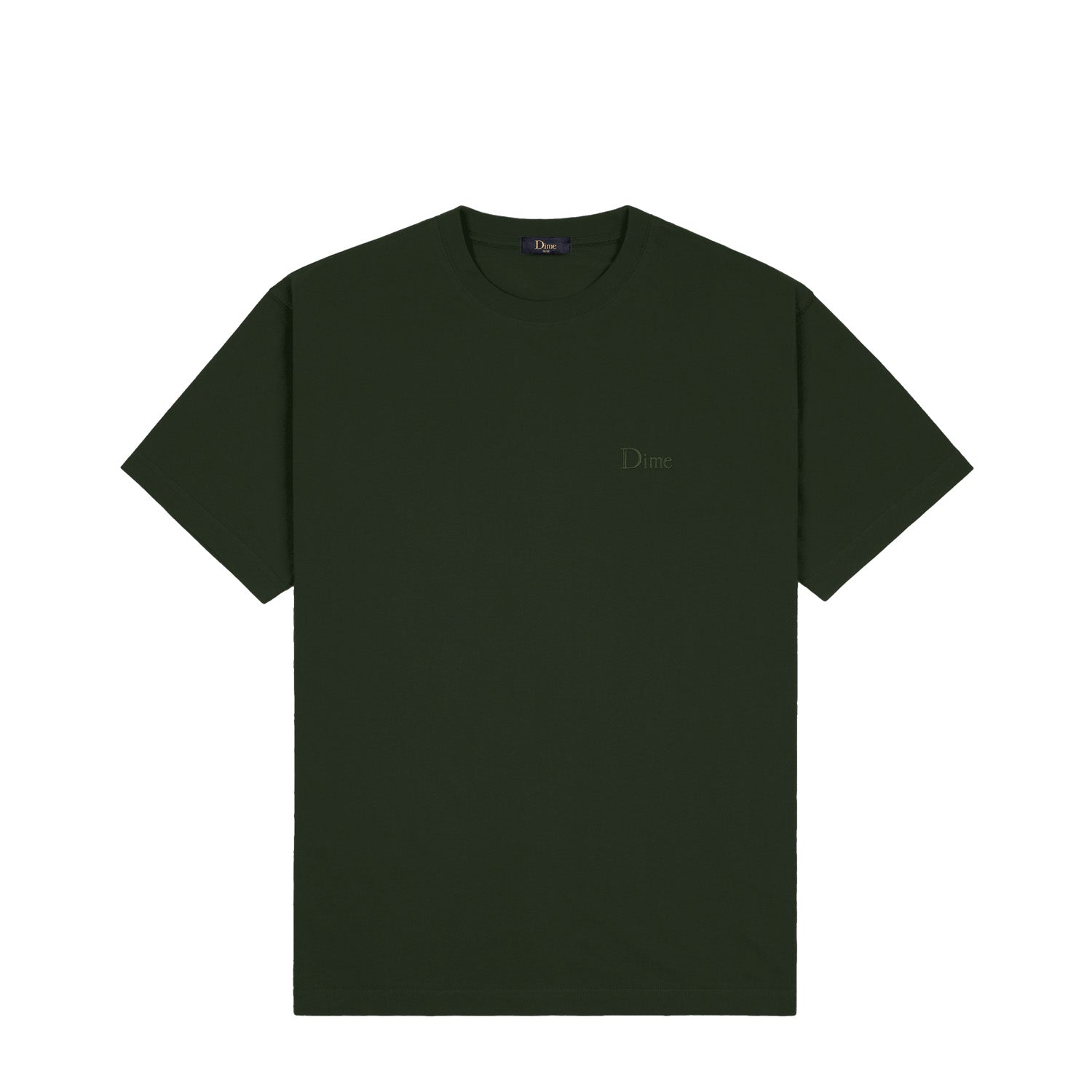 Dime Men Classic Small Logo T-Shirt Forest Green - T-SHIRTS - Canada