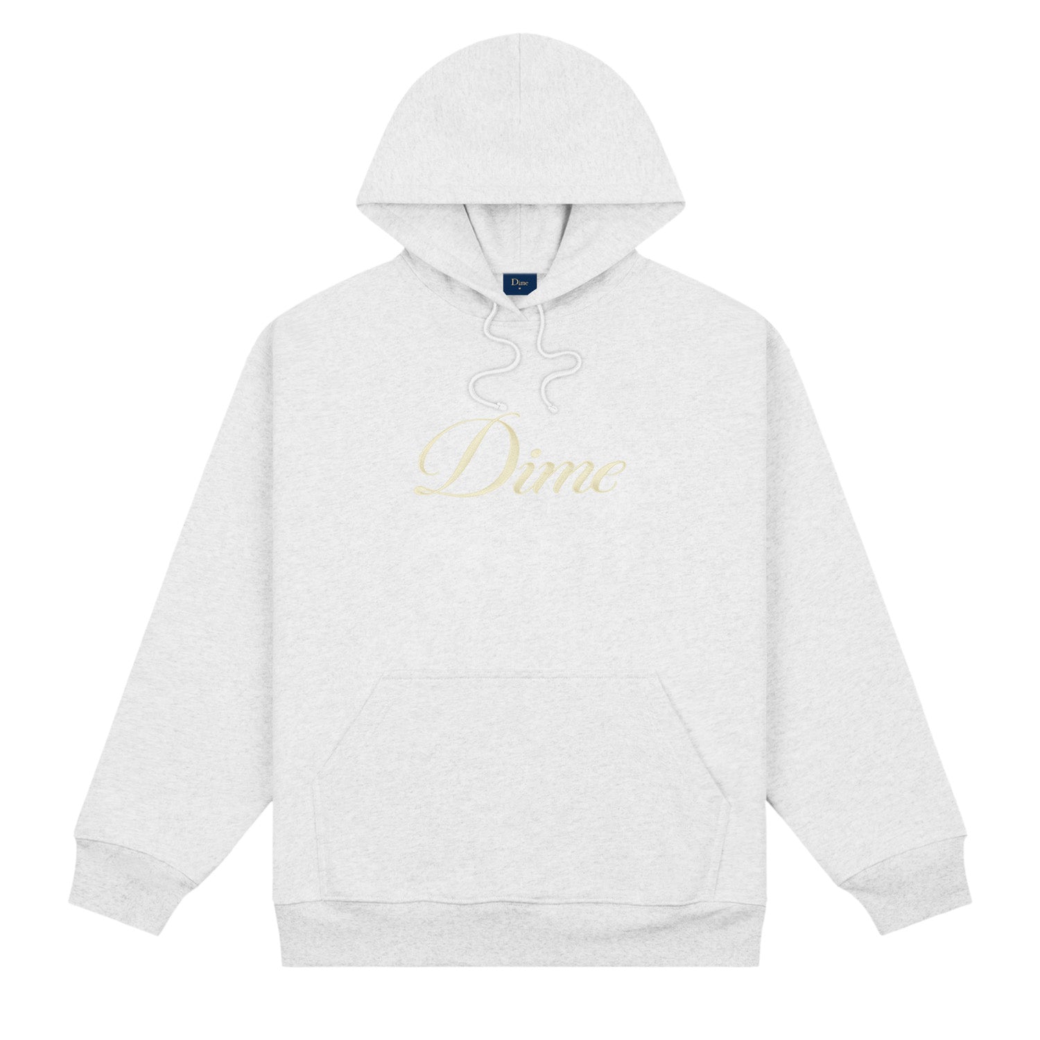 Dime Men Cursive Logo Hoodie Ash - SWEATERS - Canada