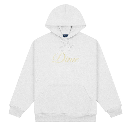 Dime Men Cursive Logo Hoodie Ash - SWEATERS - Canada