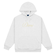 Dime Men Cursive Logo Hoodie Ash - SWEATERS - Canada