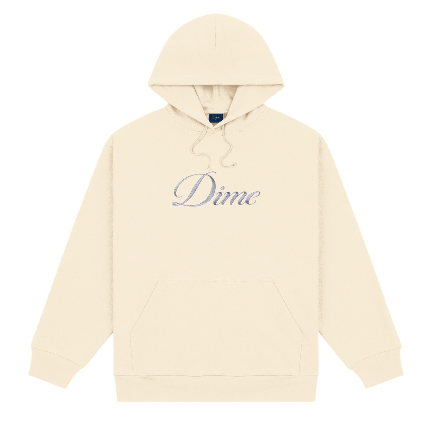 Dime Men Cursive Logo Hoodie Fog - SWEATERS - Canada