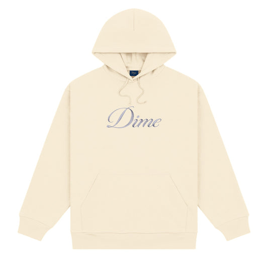 Dime Men Cursive Logo Hoodie Fog - SWEATERS - Canada
