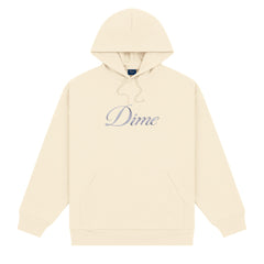 Dime Men Cursive Logo Hoodie Fog - SWEATERS - Canada