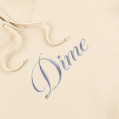 Dime Men Cursive Logo Hoodie Fog - SWEATERS - Canada