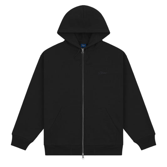 Dime Men Cursive Zip-Hoodie Black - SWEATERS - Canada