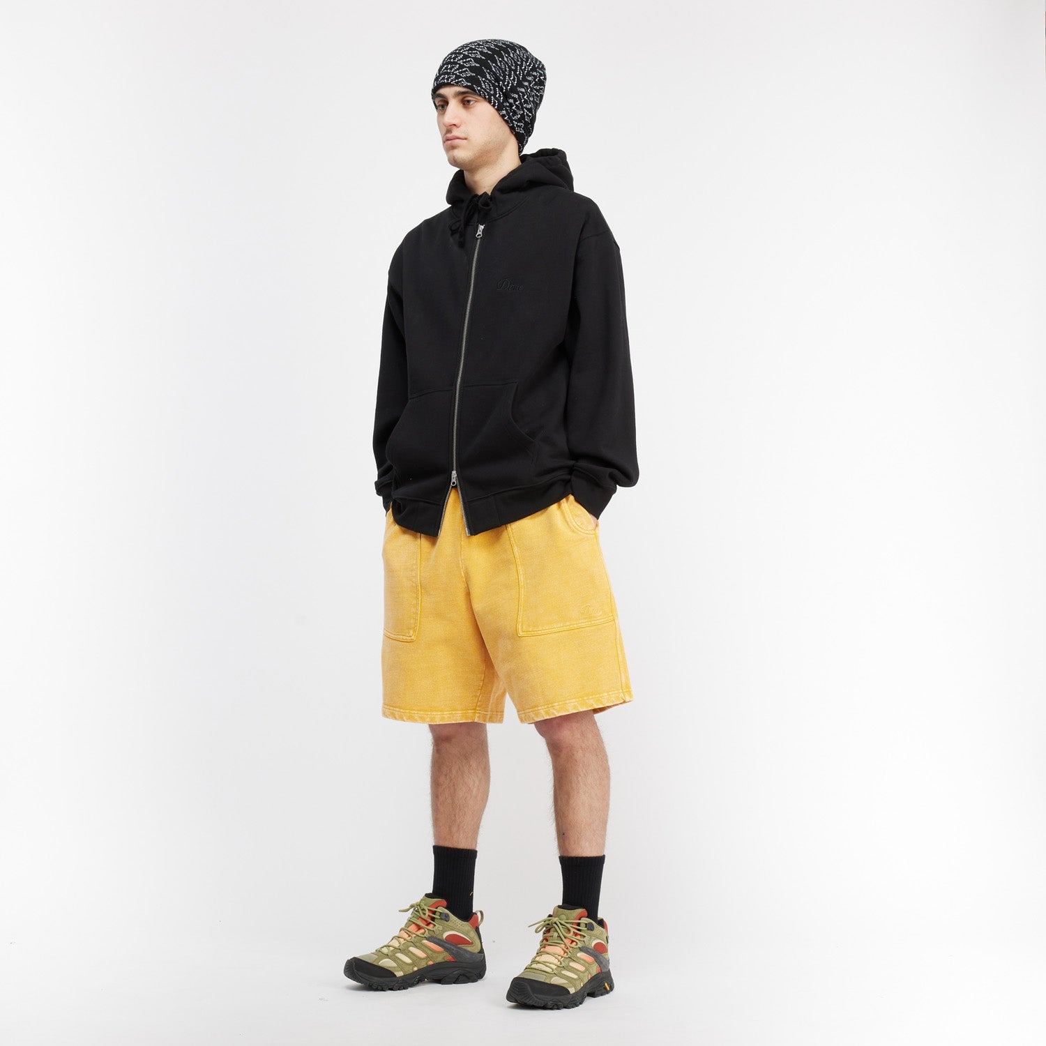 Dime Men Cursive Zip-Hoodie Black - SWEATERS - Canada