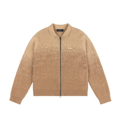 Dime Mohair Double Zip Knit Camel - SWEATERS - Canada