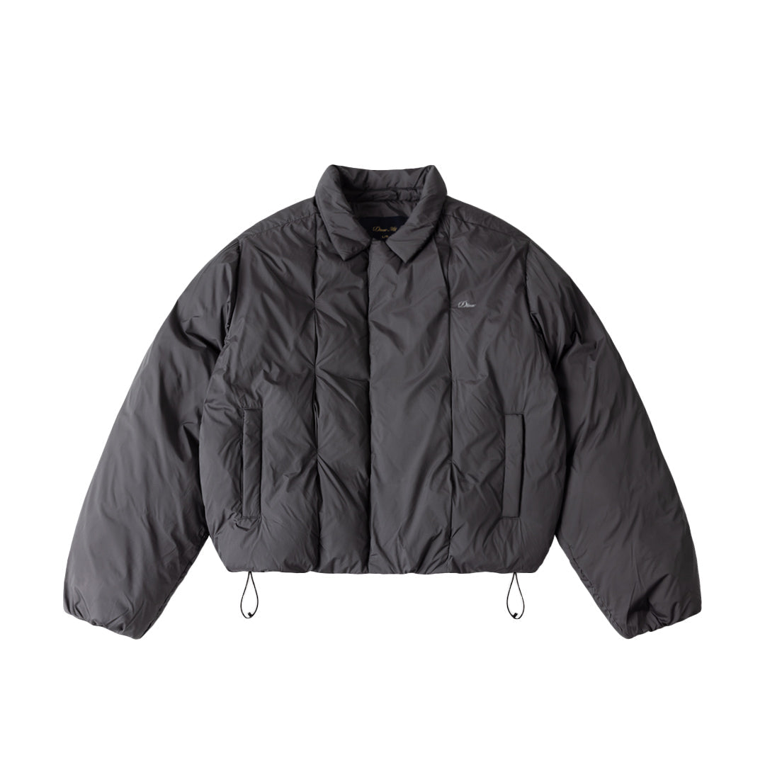 Dime Pleated Puffer Charcoal - OUTERWEAR - Canada