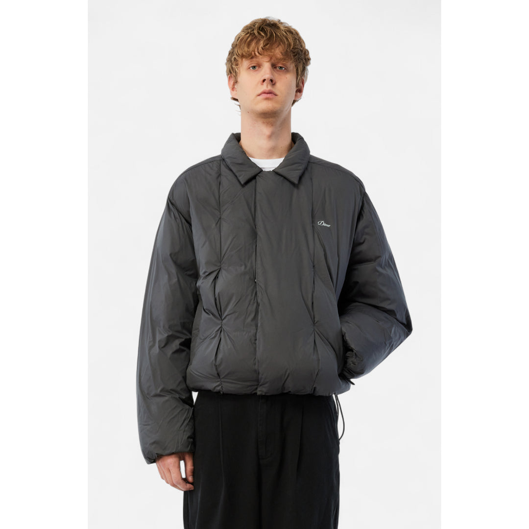 Dime Pleated Puffer Charcoal - OUTERWEAR - Canada