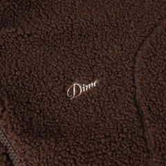 Dime Polar Fleece Sherpa Zip Brown - TOPS - Canada