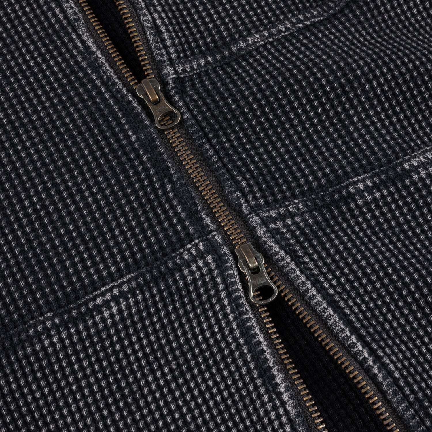 Dime Premium Waffle Zip Hoodie Faded Black - SWEATERS - Canada