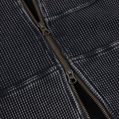 Dime Premium Waffle Zip Hoodie Faded Black - SWEATERS - Canada