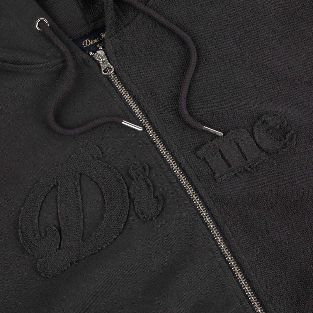 Dime Reverse French Terry Zip Hoodie Vintage Black SWEATERS Canada