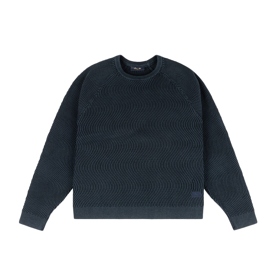 Dime Wave Knit Sweater Navy - SWEATERS - Canada