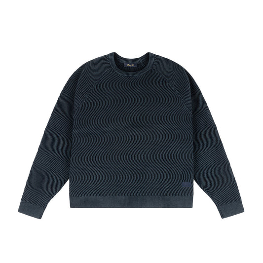 Dime Wave Knit Sweater Navy - SWEATERS - Canada