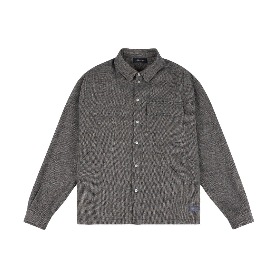 Dime Wool Overshirt Silver - TOPS - Canada
