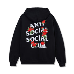 Anti Social Social Club Embroidered Rose Kkotch Hoodie Black