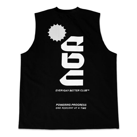 Everday Better Club Performance Tank Black White - T-SHIRTS - Canada