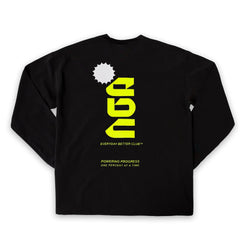 Everyday Better Club Performance Longsleeve Black Neon - T-SHIRTS - Canada