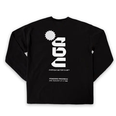 Everyday Better Club Performance Longsleeve Black White - T-SHIRTS - Canada