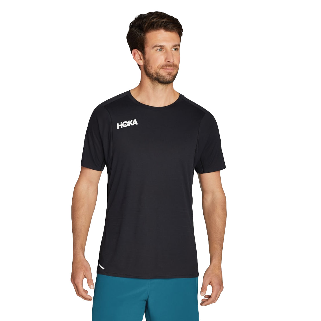 Hoka One One Men Glide Short Sleeve Black 1123725-BLK - T-SHIRTS - Canada
