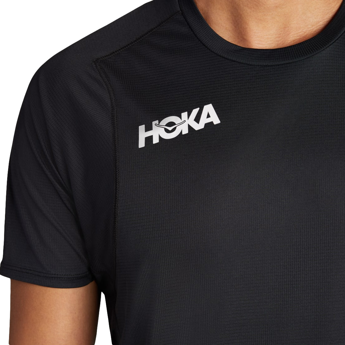 Hoka One One Men Glide Short Sleeve Black 1123725-BLK - T-SHIRTS - Canada