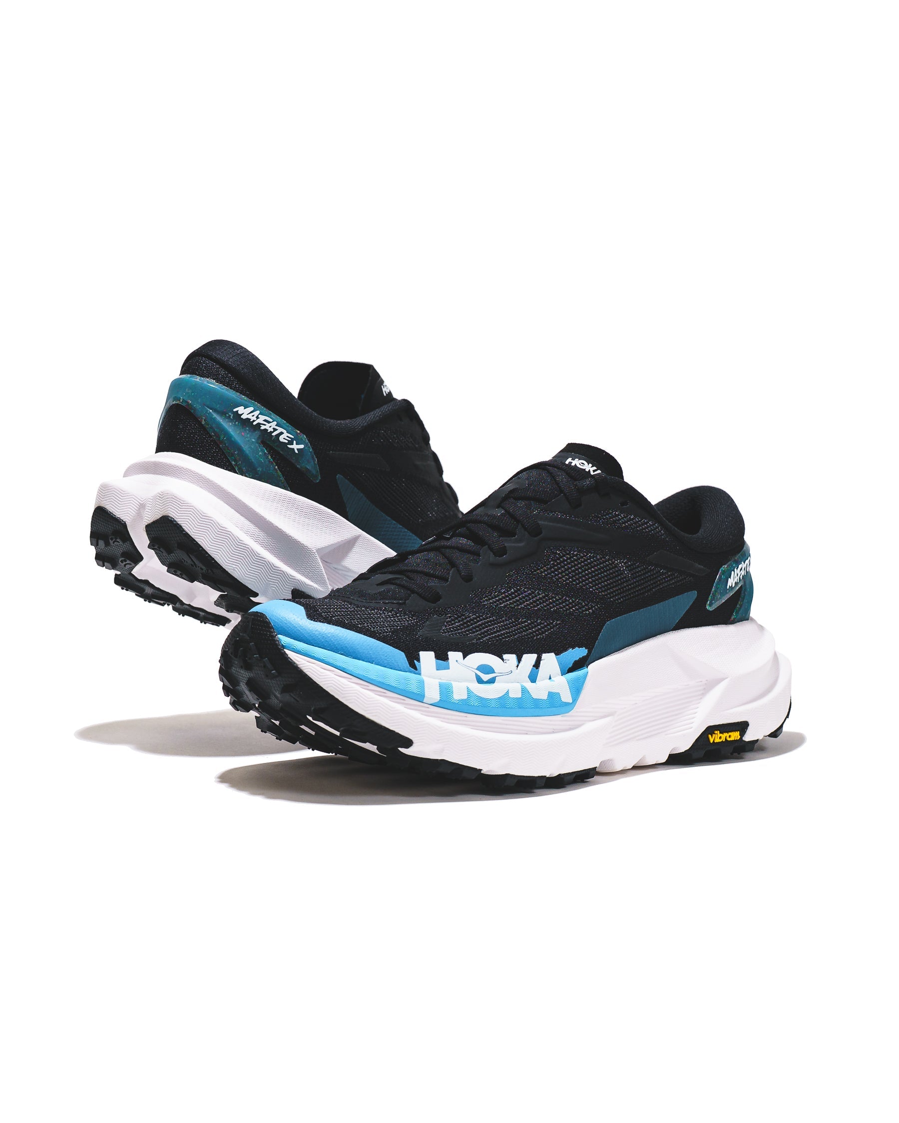Hoka One One Men Mafate X Black Skyward Blue 1161990-BKSK - FOOTWEAR - Canada