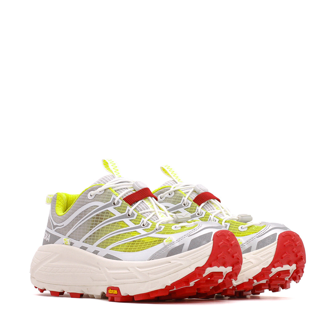 Hoka One One Men x Nicole McLaughlin Mafate Three2 White Neon Yellow 1153931-WNN - FOOTWEAR - Canada