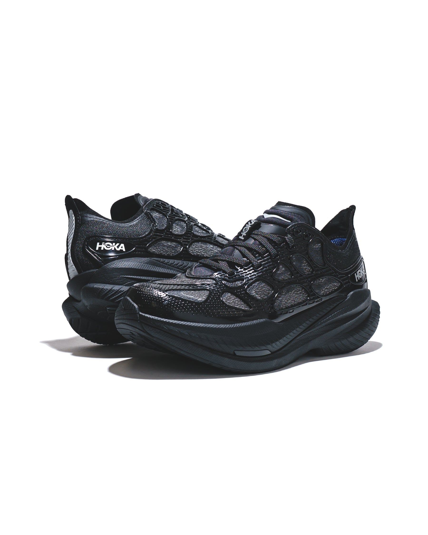Hoka One One Unisex Mach X Caged Black Midnight Blue 1168932-BMD - FOOTWEAR - Canada
