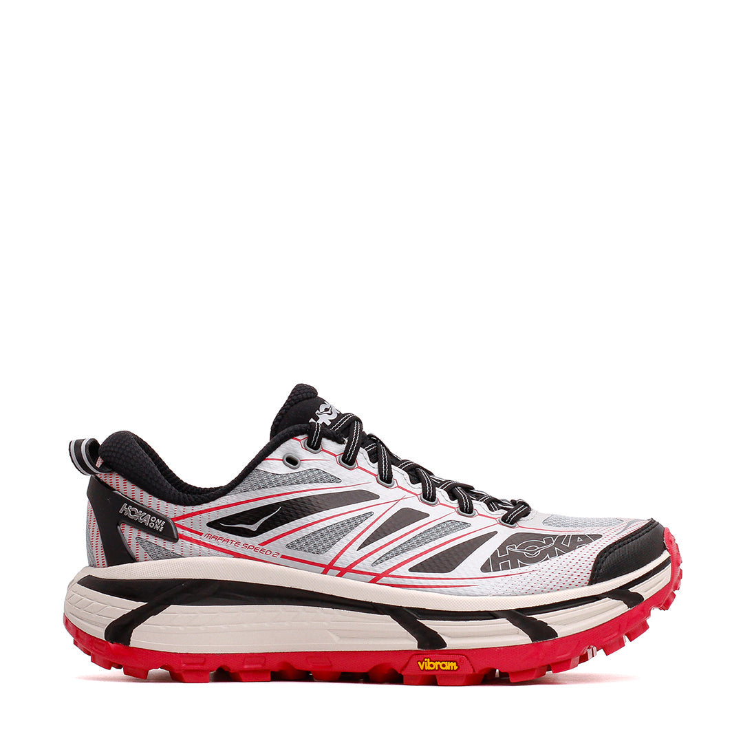 Hoka One One Unisex Mafate Speed 2 Galactic Grey Ruby Red 1126851-GTCG - FOOTWEAR - Canada