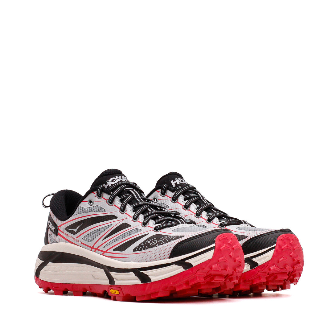 Hoka One One Unisex Mafate Speed 2 Galactic Grey Ruby Red 1126851-GTCG - FOOTWEAR - Canada