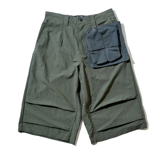 LAKH Conversion Flared Half-Pants Army Green - BOTTOMS - Canada