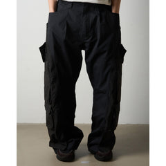 LAKH Detachable Ten Pockets Cargo Pants Black - BOTTOMS - Canada