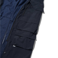 LAKH Detachable Ten Pockets Cargo Pants Denim Navy - BOTTOMS - Canada