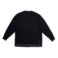 LAKH Distressed Patch Layering Tee Black - T-SHIRTS - Canada