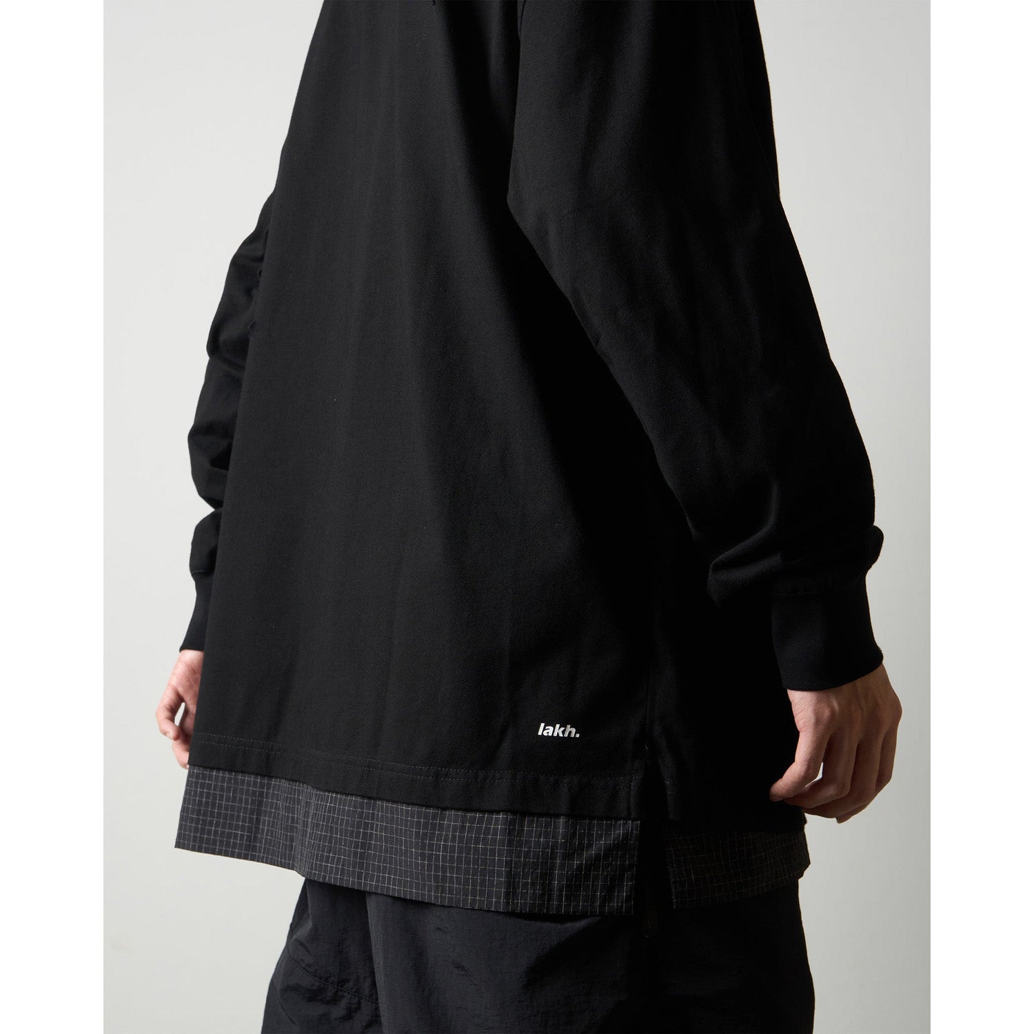 LAKH Distressed Patch Layering Tee Black - T-SHIRTS - Canada