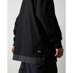 LAKH Distressed Patch Layering Tee Black - T-SHIRTS - Canada