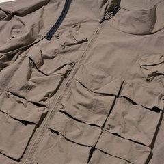 LAKH Double-way Detachable Vest Jacket Kahki - TOPS - Canada