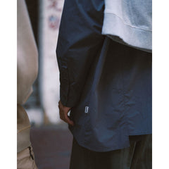 LAKH Paneled Patchwork Long Shirt Black - TOPS - Canada