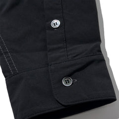 LAKH Paneled Patchwork Long Shirt Black - TOPS - Canada