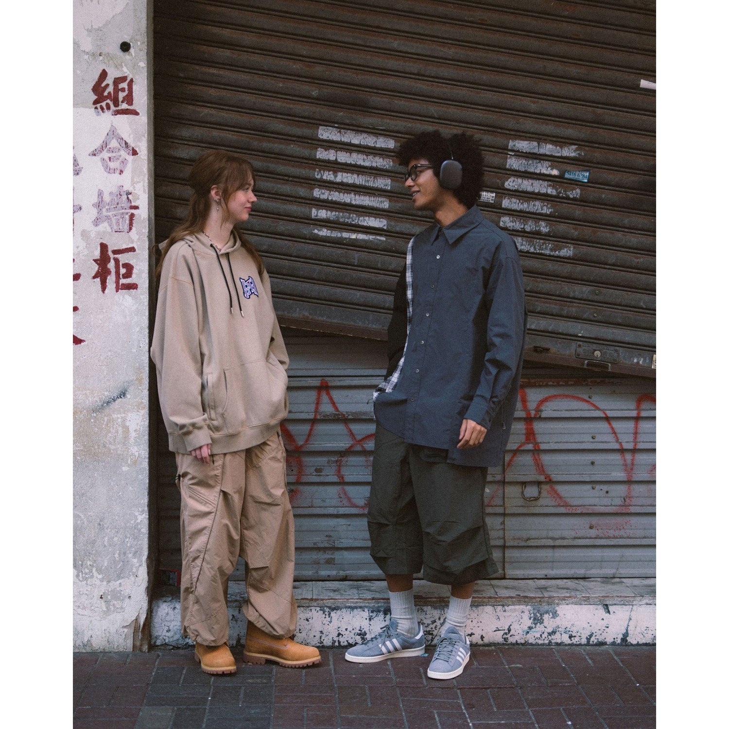 LAKH Paneled Patchwork Long Shirt Black - TOPS - Canada