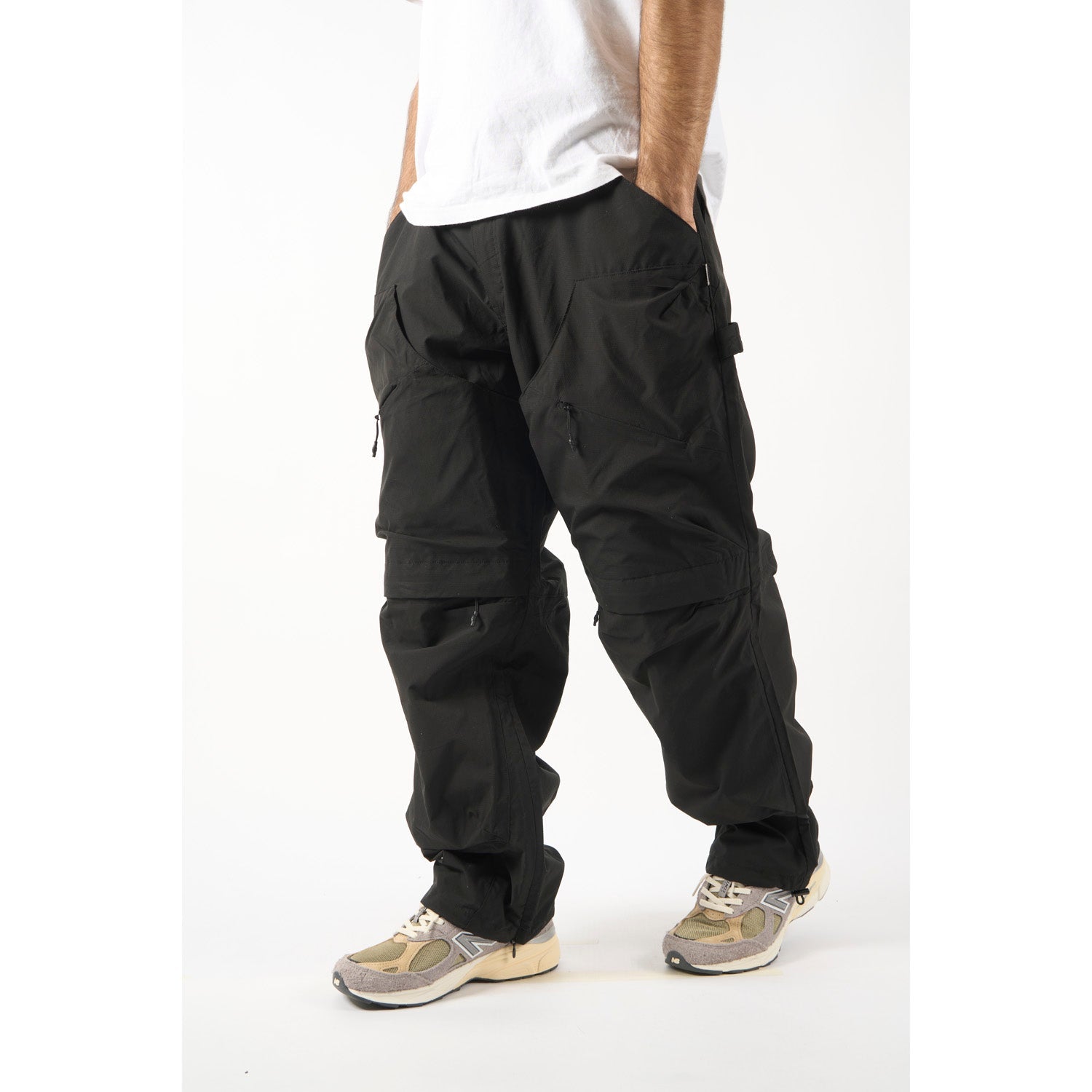 LAKH Patched Worker Pants Black - BOTTOMS - Canada