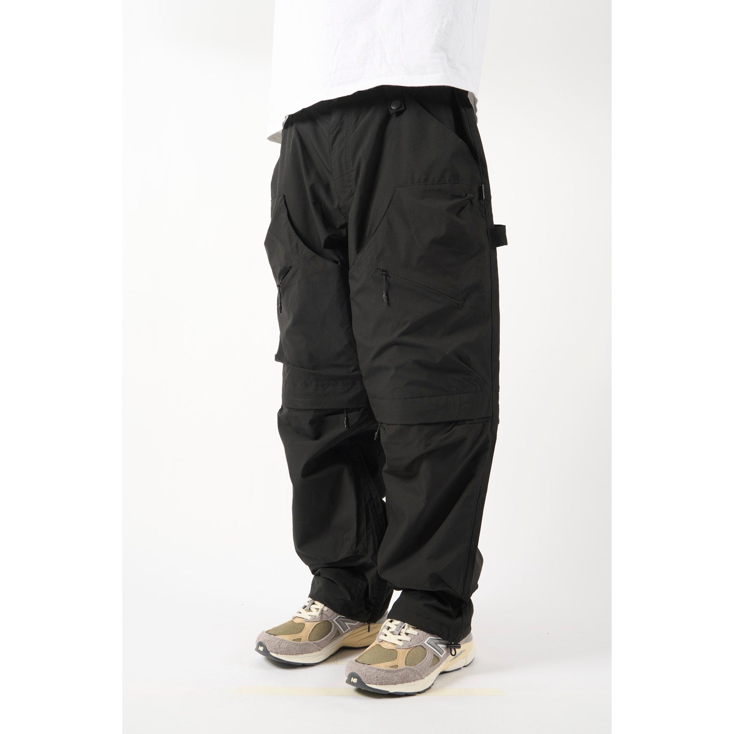 LAKH Patched Worker Pants Black - BOTTOMS - Canada